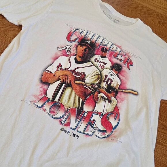Chipper Jones Atlanta Braves Mitchell & Ness Shirt Cooperstown Collection Large - Picture 4 of 11